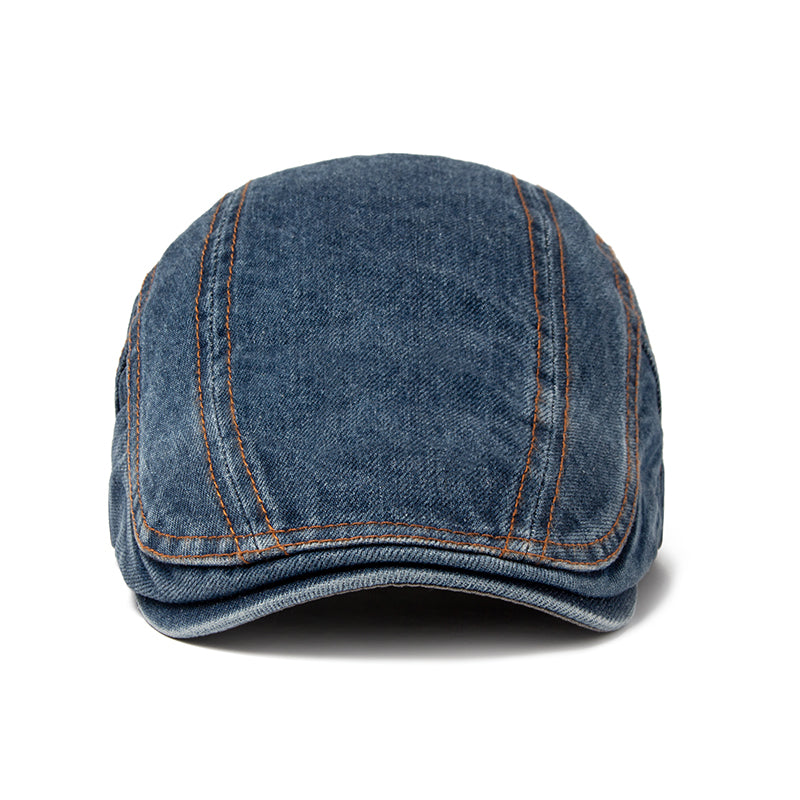 Flat cap in denim — LAMPETER