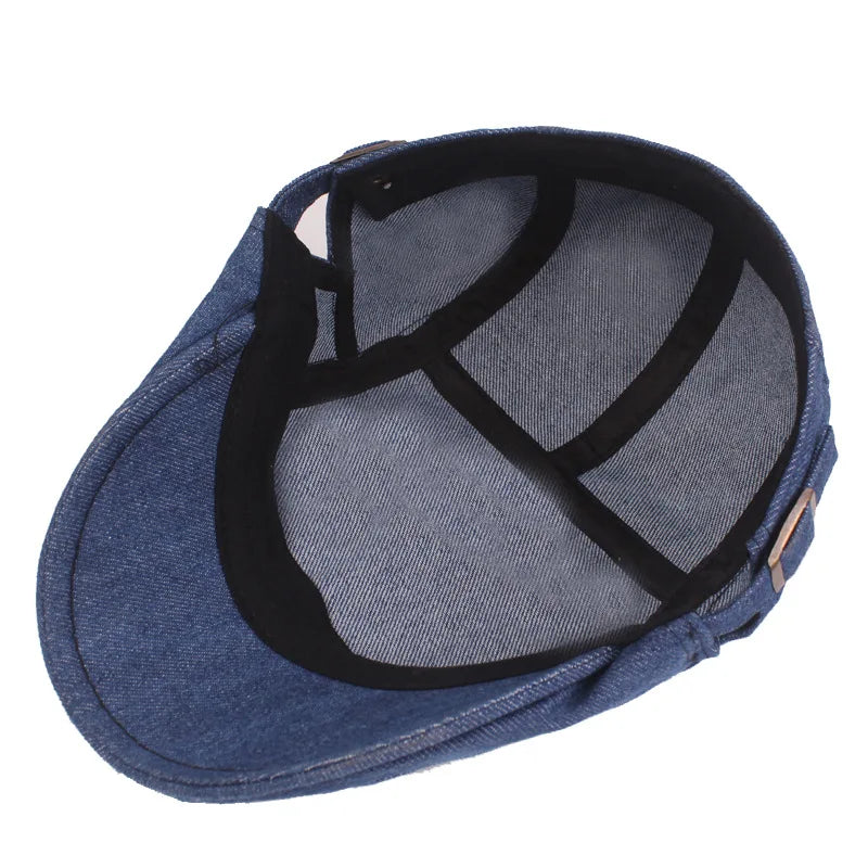 Flat cap in denim — BERWICK