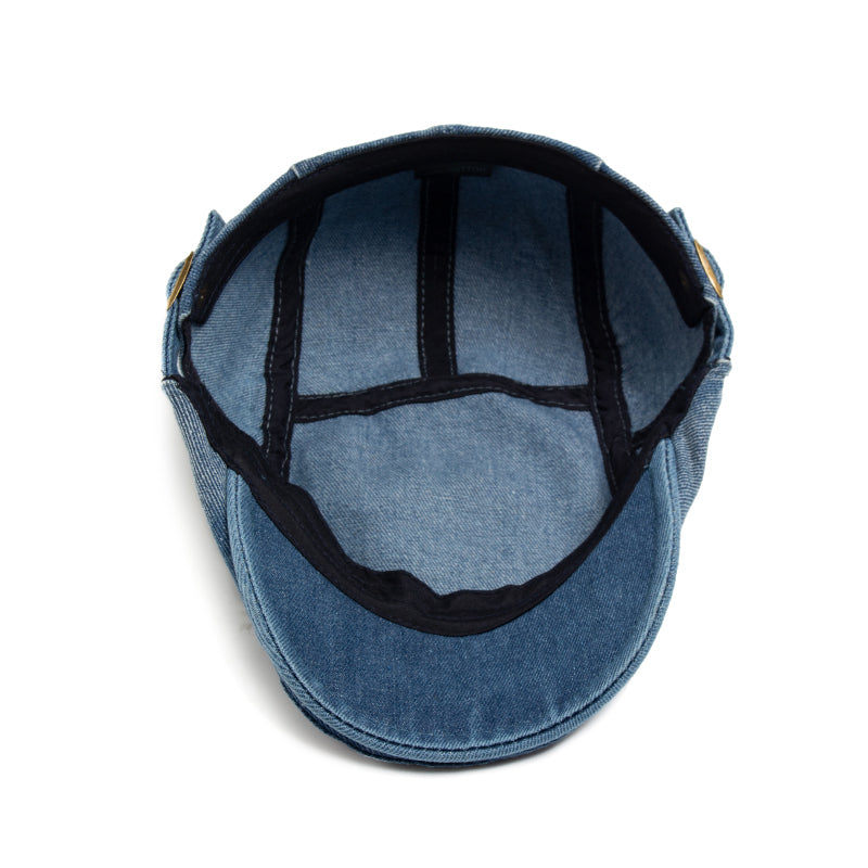 Flat cap in denim — ROTHBURY