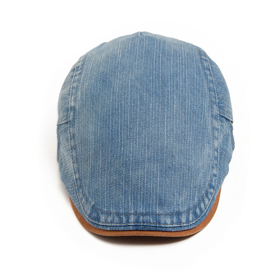 Flat cap in denim — PADSTOW