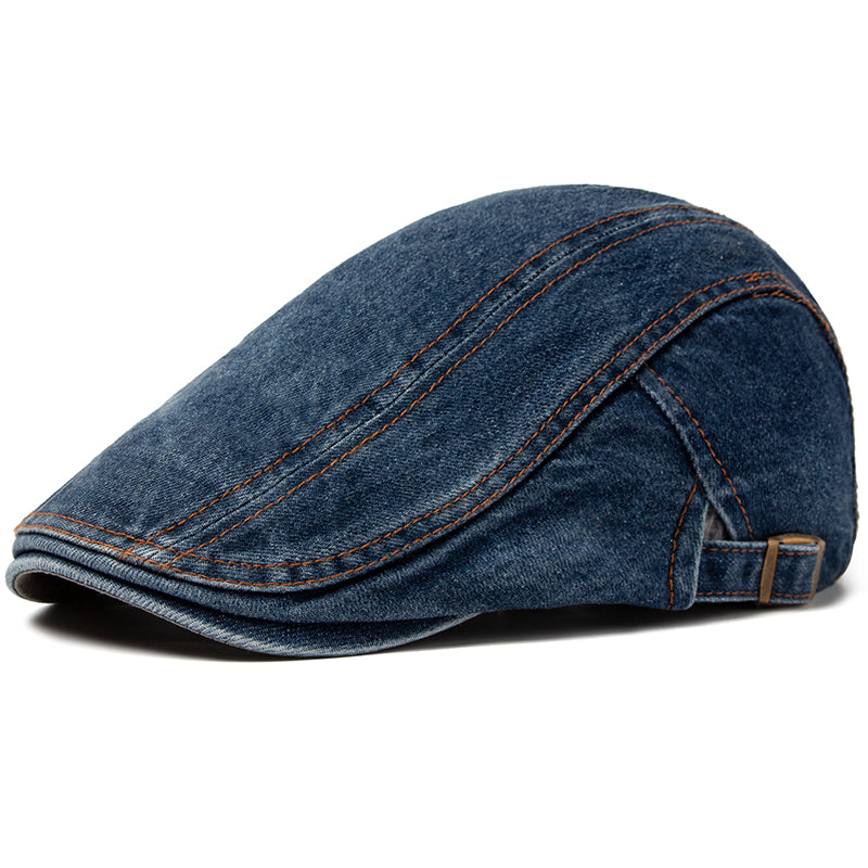 Flat cap in denim — LAMPETER