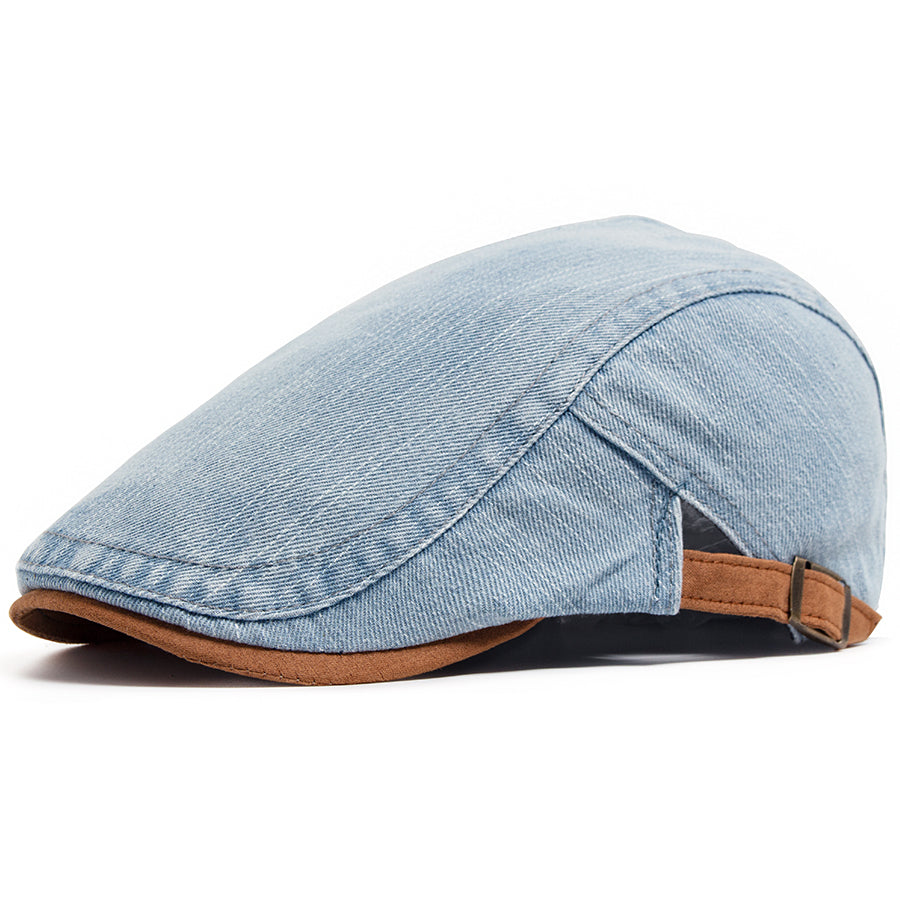 Flat cap in denim — PADSTOW