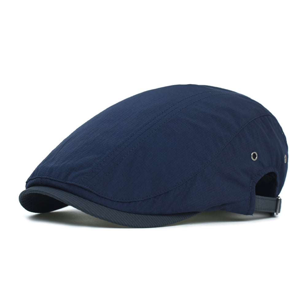 Pinstripe flat cap in cotton — BUXTON