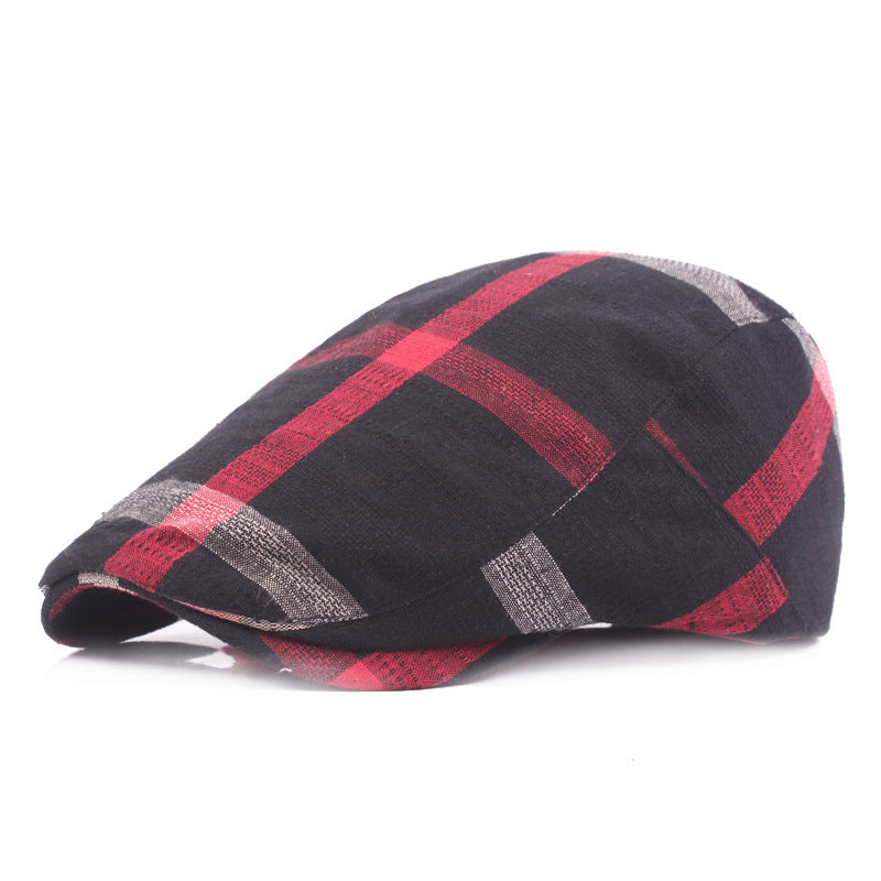 Check flat cap in cotton — EASINGWOLD