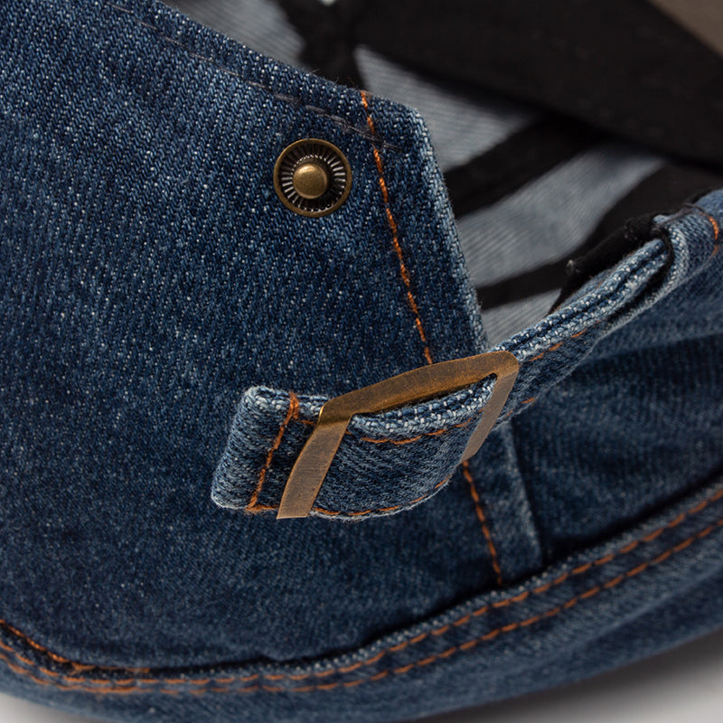 Flat cap in denim — LAMPETER