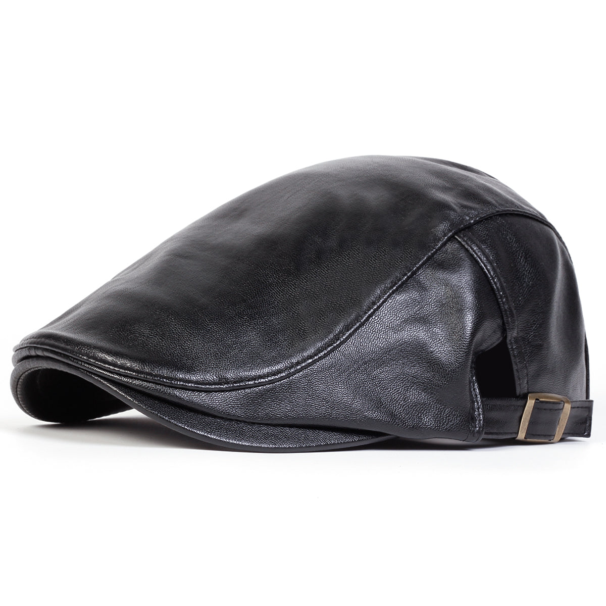 Driver cap in leather — SWAFFHAM
