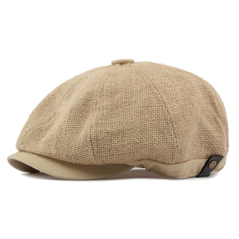 Flat cap in linen — CIRENCESTER