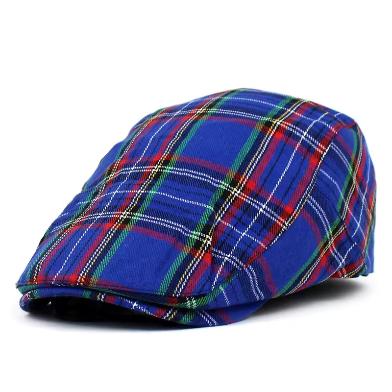 Check flat cap in a wool blend — TOTNES