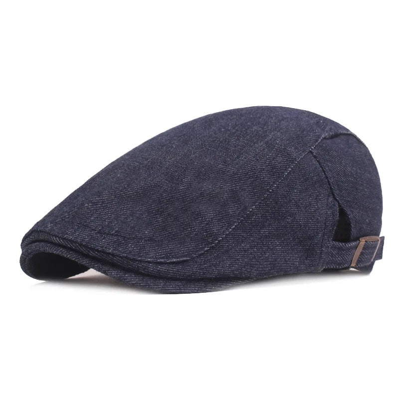 Flat cap in denim — BERWICK