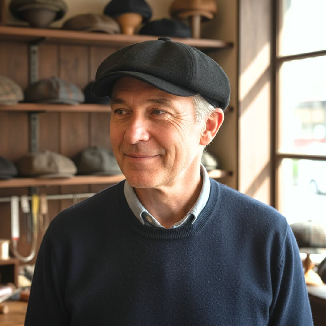 Newsboy cap in cotton — KNIGHTON