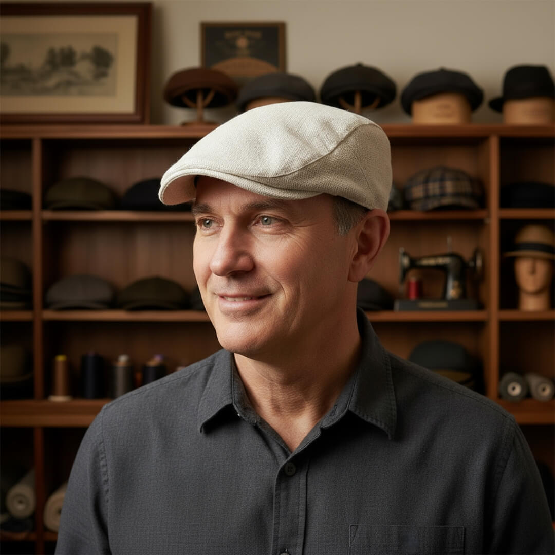 Ivy cap in a linen blend — LECHLADE