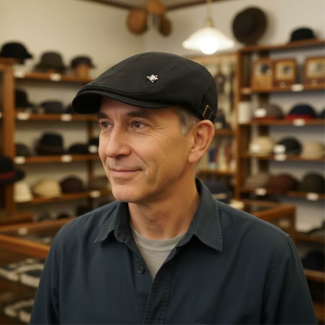 Flat cap in cotton — ALNWICK
