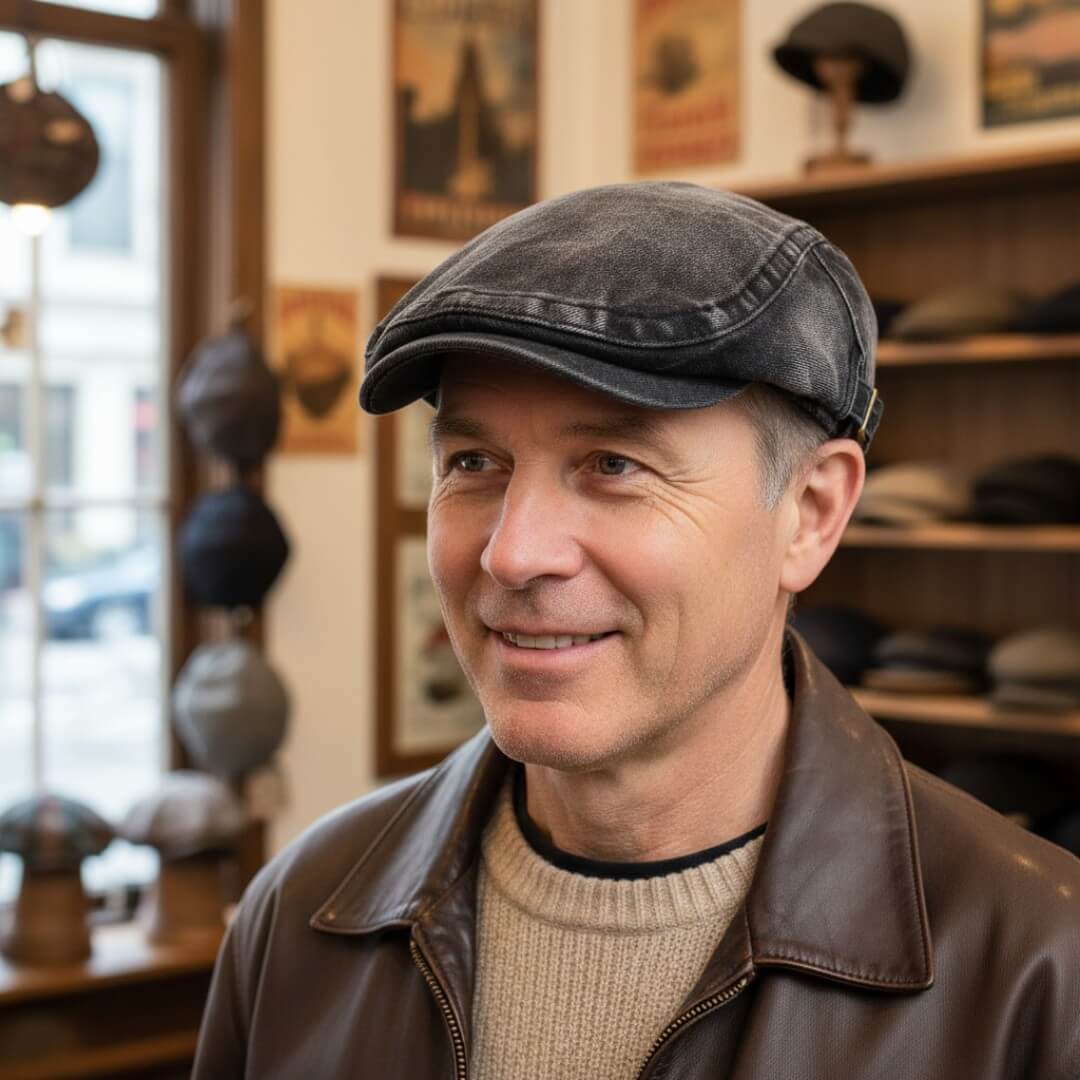 Flat cap in denim — YARM