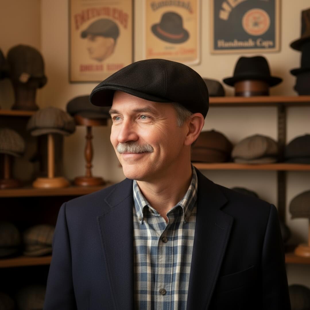 Flat cap in cotton — GRASSINGTON