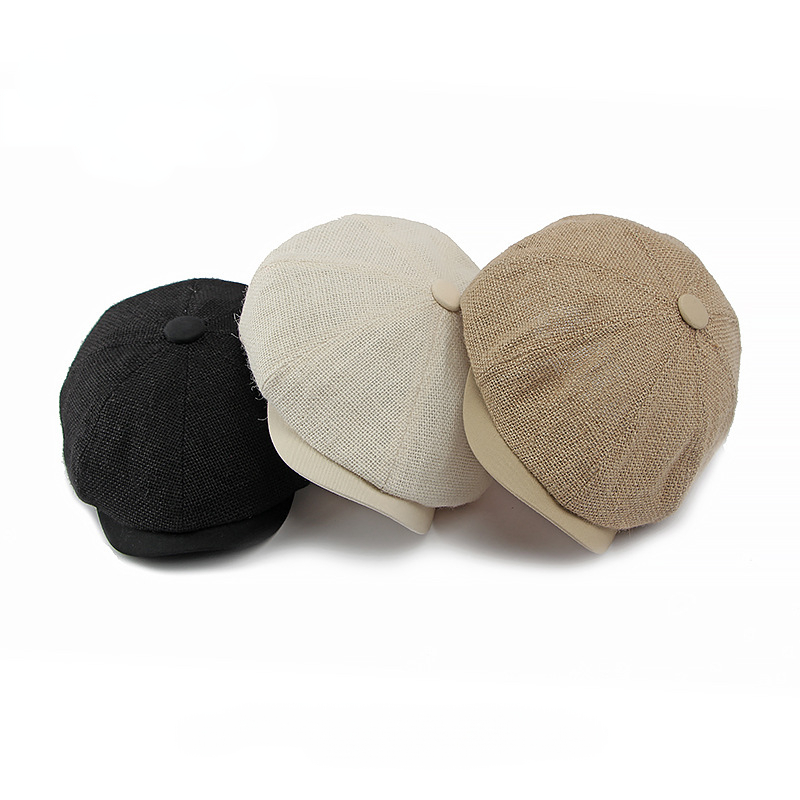 Flat cap in linen — CIRENCESTER