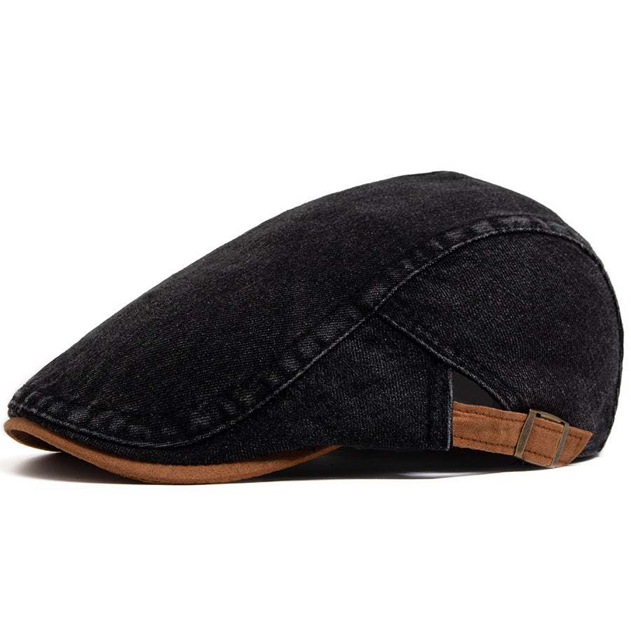 Flat cap in denim — PADSTOW