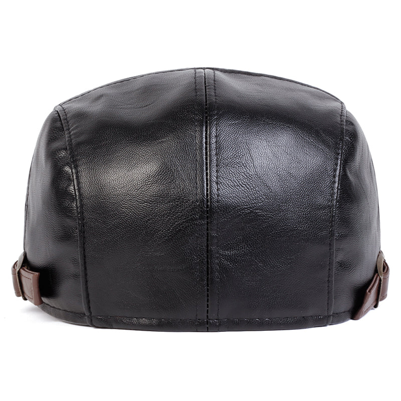 Driver cap in leather — SWAFFHAM