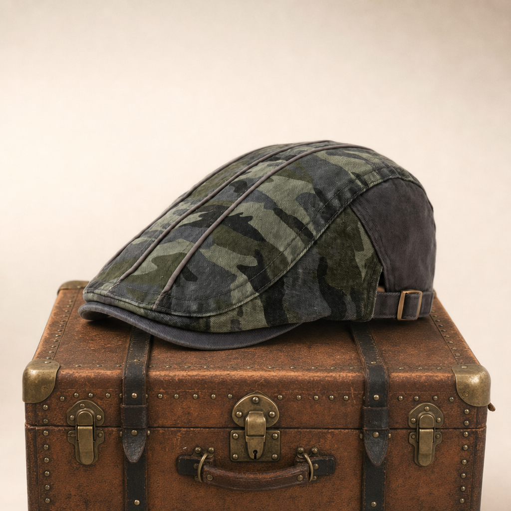 Camouflage driver cap in cotton — BEAULY