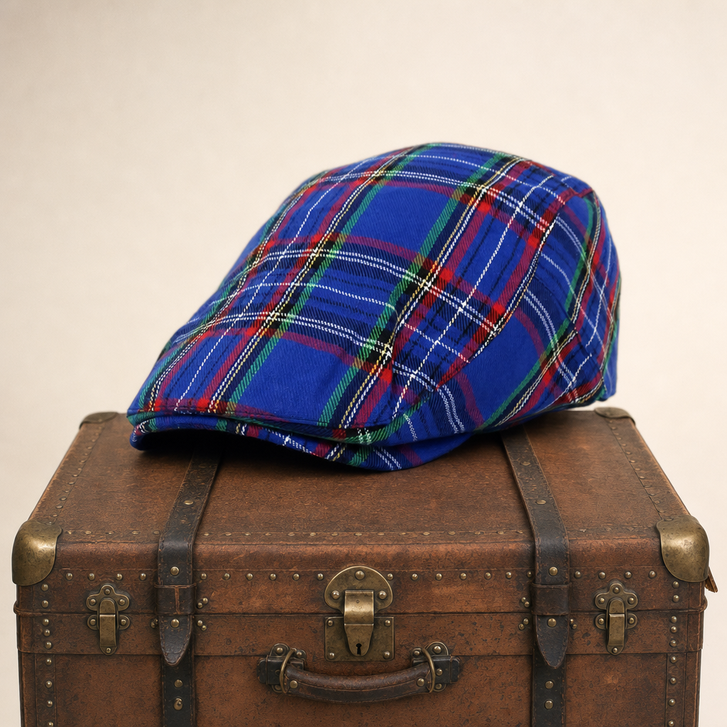 Check flat cap in a wool blend — ASHBURTON