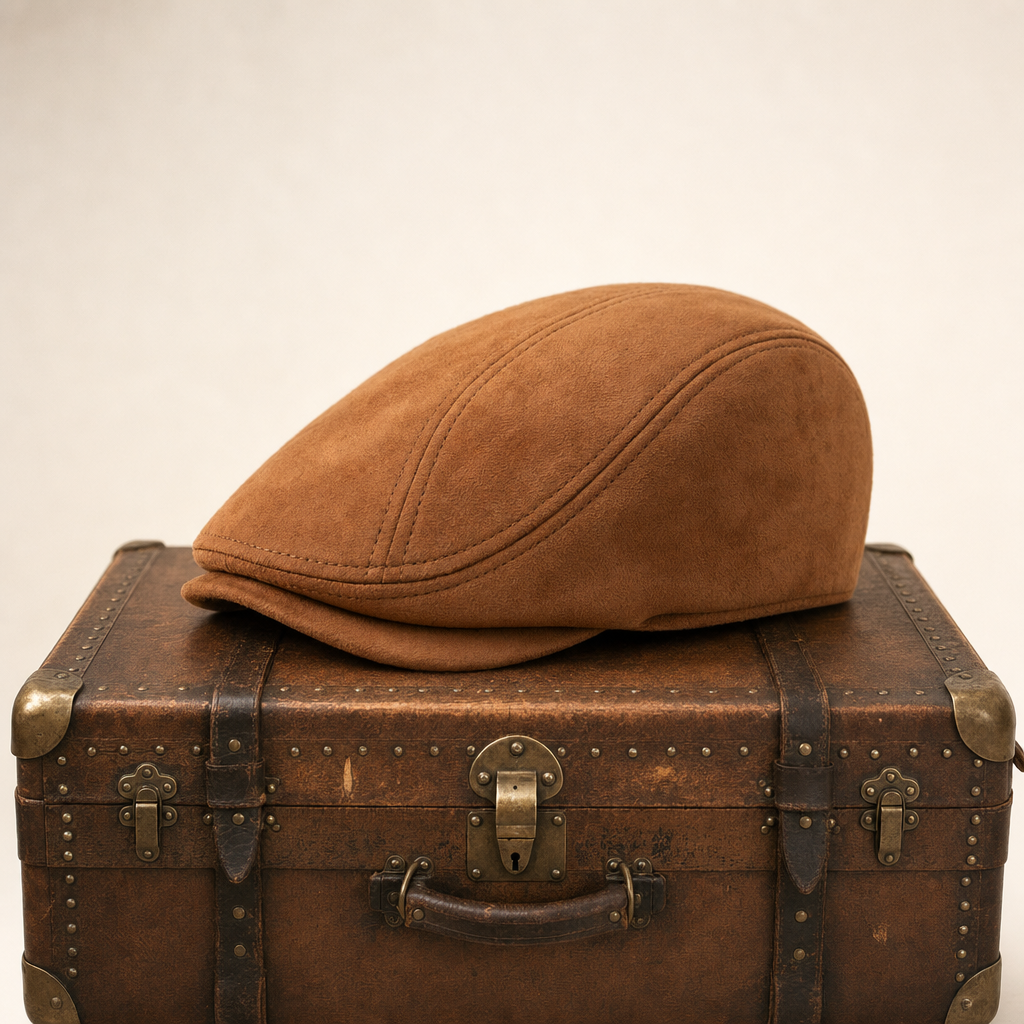 Flat cap in suede — MILLOM
