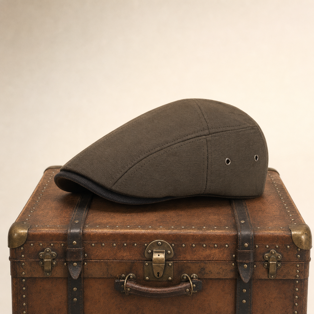Flat cap in cotton — CRICKHOWELL