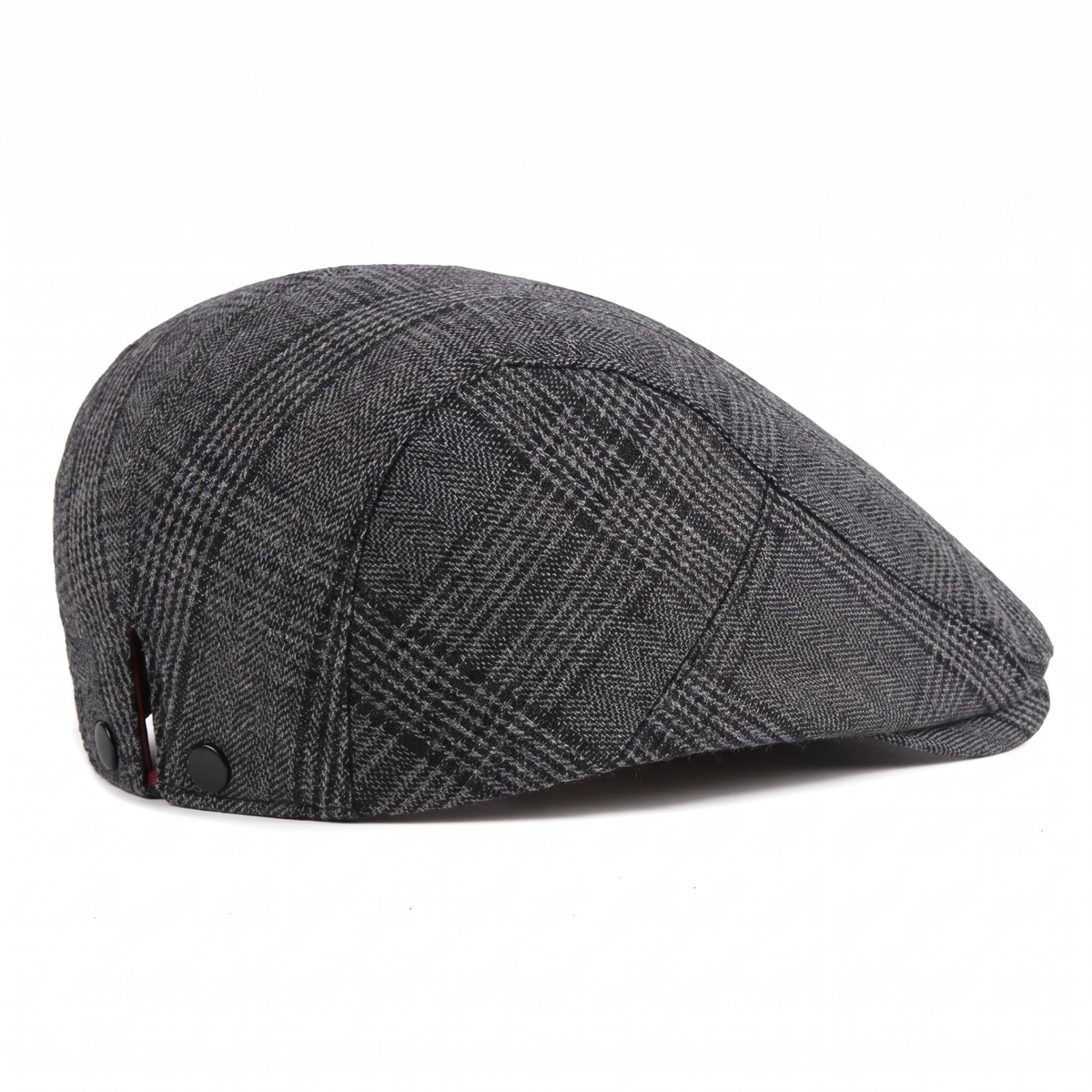 Check flat cap in cotton — CLITHEROE