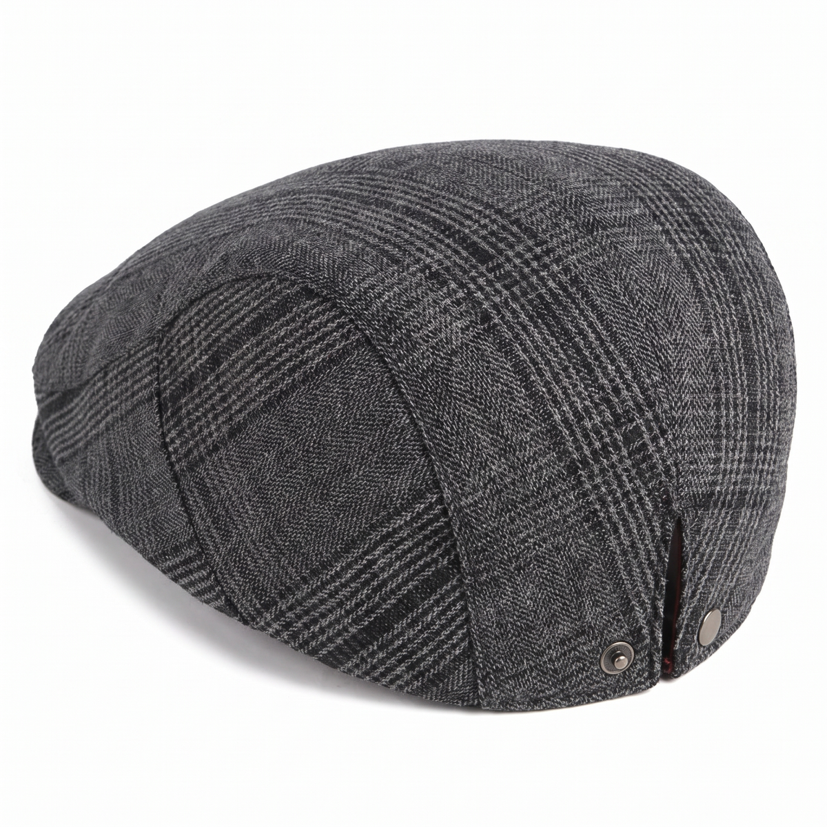 Check flat cap in cotton — CLITHEROE