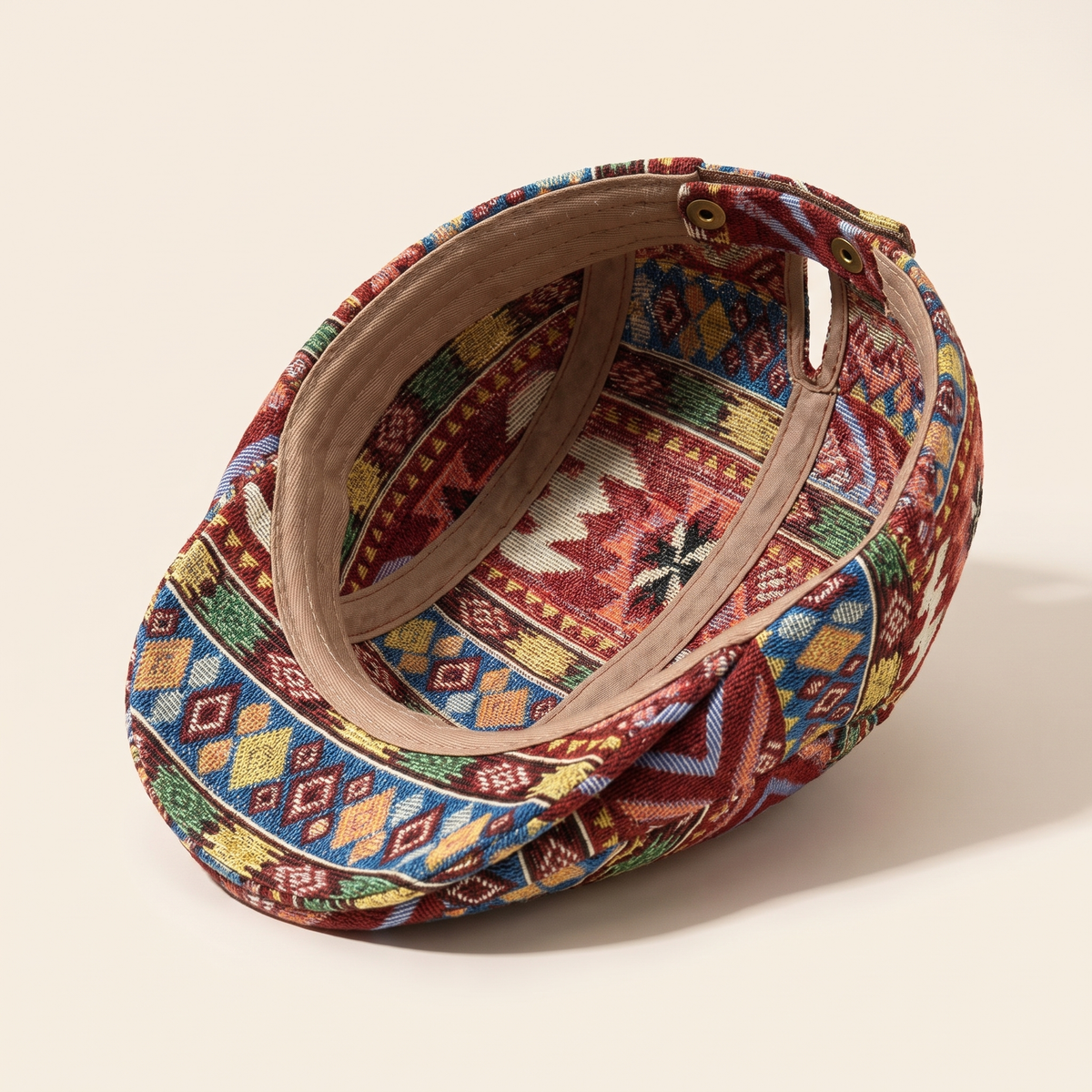 Check flat cap in cotton — ASHBOURNE