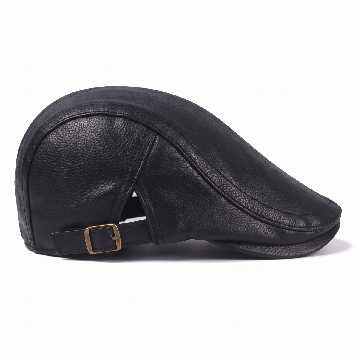 Flat cap in leather — FRAMLINGHAM