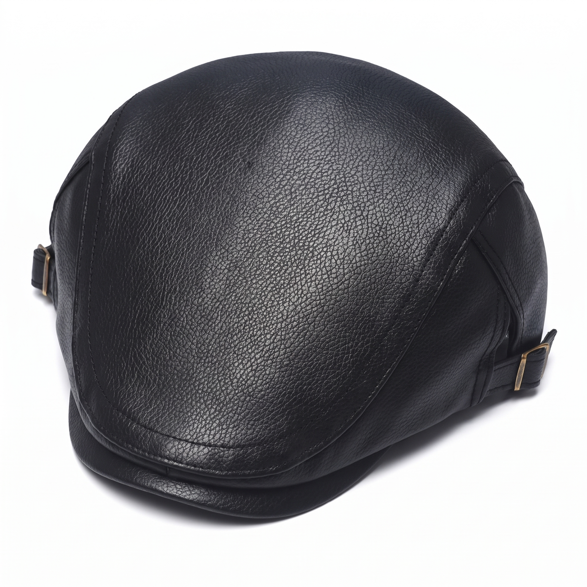 Flat cap in leather — FRAMLINGHAM