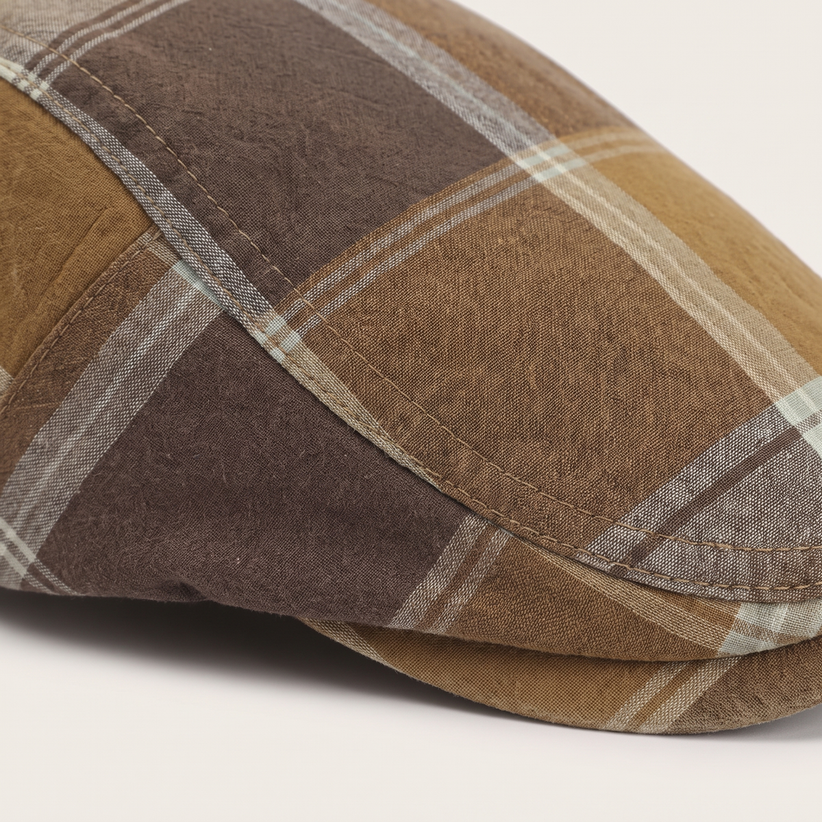 Check flat cap in cotton — LONGRIDGE