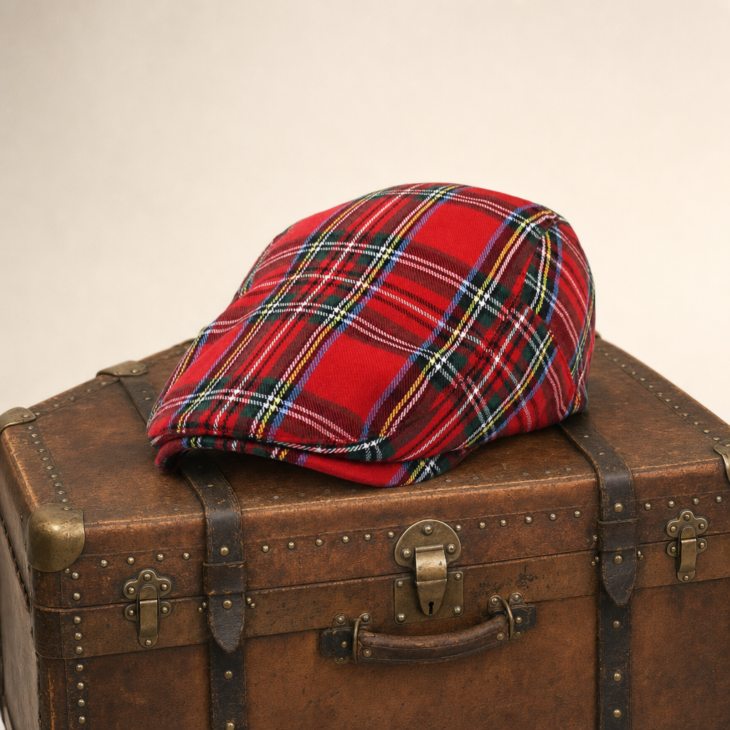 Check flat cap in a wool blend — ASHBURTON