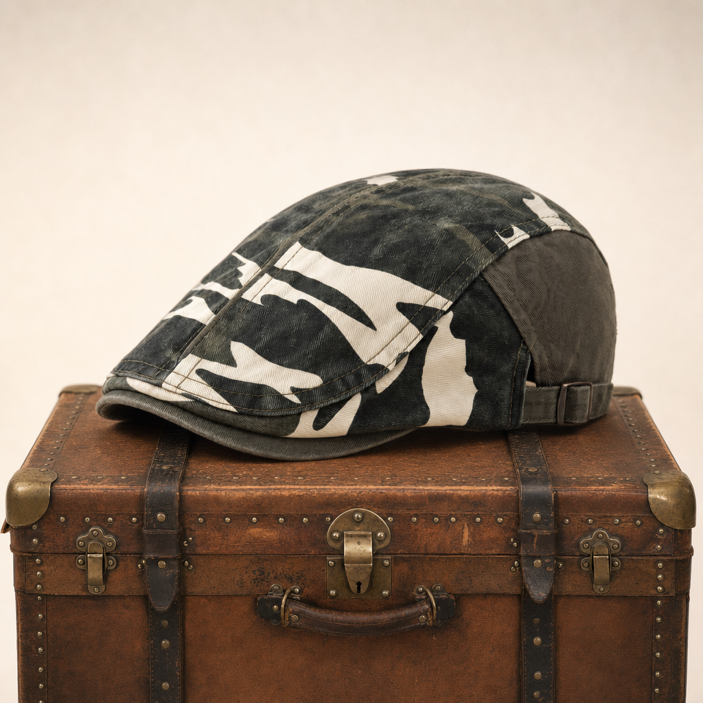Camouflage driver cap in cotton — BEAULY